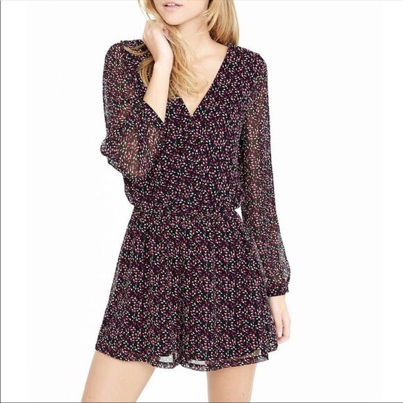 ✨ Express Multicolor Sheer-Overlay Romper✨ - Picture 1 of 5